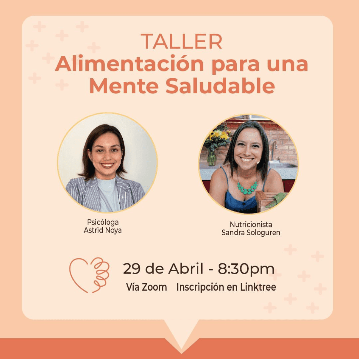 Workshop poster — "Alimentación para una Mente Saludable"